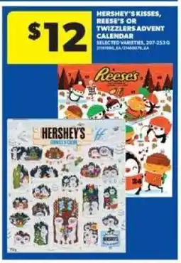 Real Canadian Superstore Hershey's Kisses, Reese's or Twizzlers Advent Calendar offer