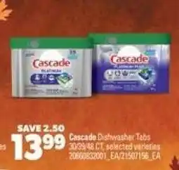 Real Canadian Superstore Cascade Dishwasher Tabs offer