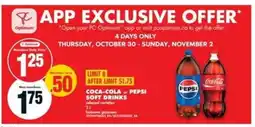 No Frills COCA-COLA or PEPSI SOFT DRINKS offer