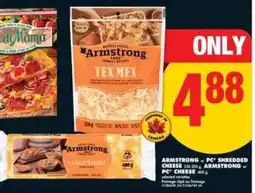 No Frills Armstrong or PC Shredded Cheese offer