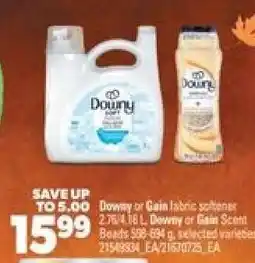 Real Canadian Superstore Downy or Gain Fabric Softener offer
