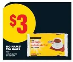 No Frills NO NAME TEA BAGS offer