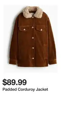 H&M Padded Corduroy Jacket offer