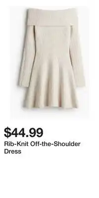 H&M Rib-Knit Off-the-Shoulder Dress offer