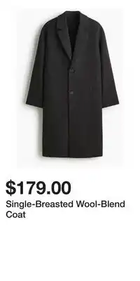 H&M Single-Breasted Wool-Blend Coat offer