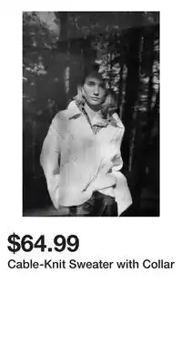 H&M Cable-Knit Sweater with Collar offer