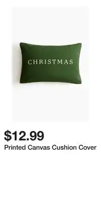 H&M Printed Canvas Cushion Cover offer