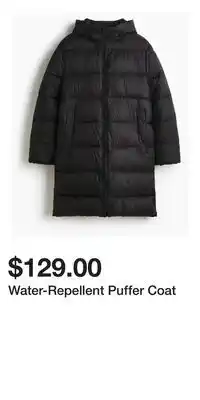 H&M Water-Repellent Puffer Coat offer