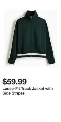 H&M Loose-Fit Track Jacket with Side Stripes offer