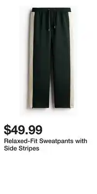 H&M Relaxed-Fit Sweatpants with Side Stripes offer