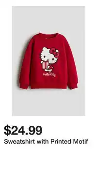 H&M Sweatshirt with Printed Motif offer