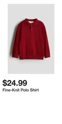H&M Fine-Knit Polo Shirt offer