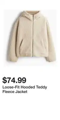 H&M Loose-Fit Hooded Teddy Fleece Jacket offer