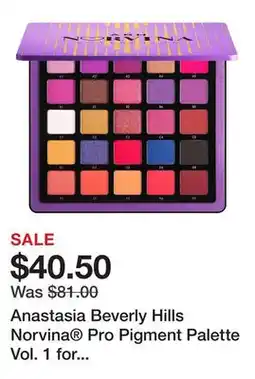 Sephora Anastasia Beverly Hills Norvina Pro Pigment Palette Vol. 1 for Face & Body offer