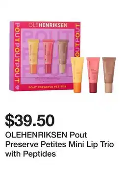 Sephora OLEHENRIKSEN Pout Preserve Petites Mini Lip Trio with Peptides offer