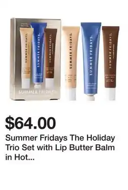 Sephora Summer Fridays The Holiday Trio Set with Lip Butter Balm in Hot Cocoa & Toasted Marshmallow offer