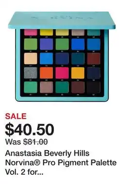 Sephora Anastasia Beverly Hills Norvina Pro Pigment Palette Vol. 2 for Face & Body offer