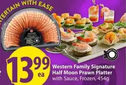 Save on Foods Western Family Signature Half Moon Prawn Platter offer