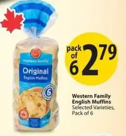 Save on Foods Western Family English Muffins offer