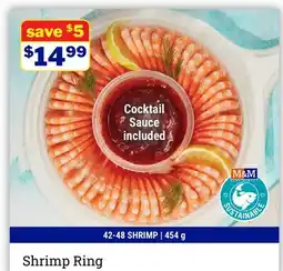 M & M Food Market Shrimp Ring offer