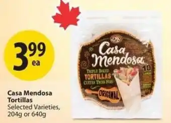 Save on Foods Casa Mendosa Tortillas offer