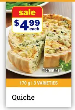M & M Food Market Florentine Quiche offer