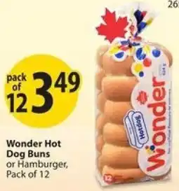 Save on Foods Wonder Hot Dog Buns or Hamburger offer
