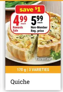M & M Food Market Quiche offer