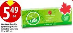 Save on Foods Western Family Sparkling Water offer