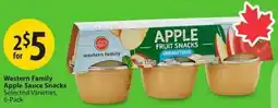 Save on Foods Western Family Apple Sauce Snacks offer