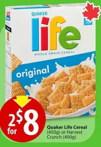 Save on Foods Quaker Life Cereal offer