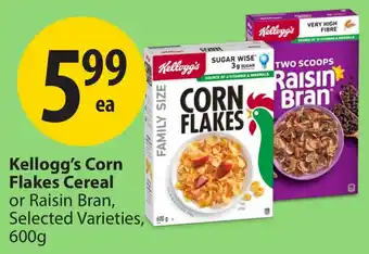 Save on Foods Kellogg's Corn Flakes Cereal offer