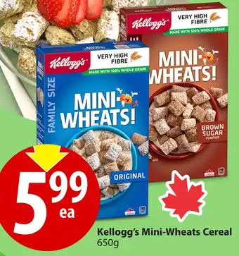 Save on Foods Kellogg's Mini-Wheats Cereal offer