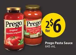Save on Foods Prego Pasta Sauce offer