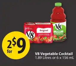 Save on Foods V8 Vegetable Cocktail offer