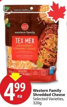 Save on Foods Western Family Shredded Cheese offer