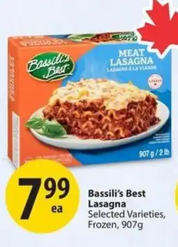 Save on Foods Bassili's Best Lasagna offer