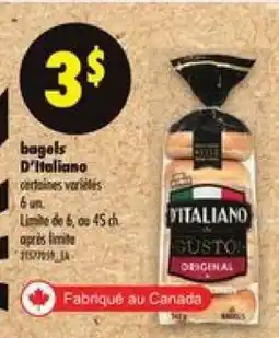 Maxi bagels D'Italiano offer