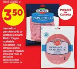 Maxi Mastro Capocollo or San Daniele Mortadella offer
