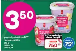 Maxi yogourt probiotique PC offer