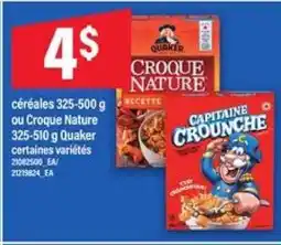 Maxi Céréales Croque Nature ou Capitaine Crounche offer
