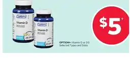 Rexall OPTION+ Vitamin D or D3 offer