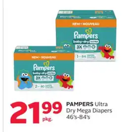 Rexall PAMPERS Ultra Dry Mega Diapers offer