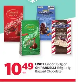 Rexall LINDT Lindor 150g or GHIRARDELLI 116g-141g offer