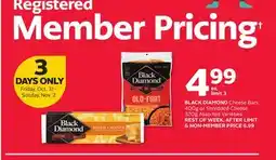 Rexall BLACK DIAMOND Cheese Bars 400g or Shredded Cheese 320g offer