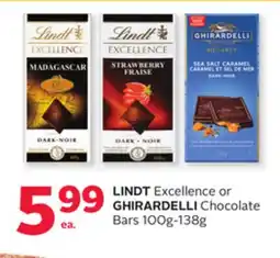 Rexall LINDT Excellence or GHIRARDELLI Chocolate Bars offer