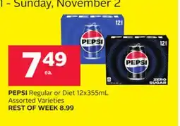 Rexall PEPSI Regular or Diet 12x355mL offer