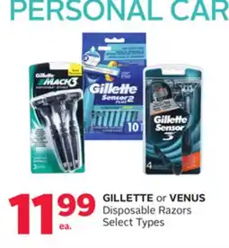 Rexall GILLETTE or VENUS Disposable Razors offer