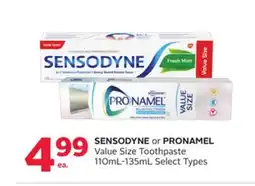 Rexall SENSODYNE or PRONAMEL Value Size Toothpaste offer