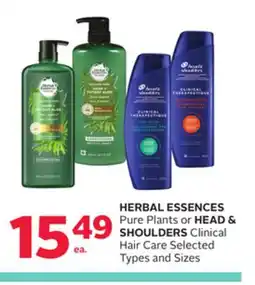 Rexall HERBAL ESSENCES Pure Plants or HEAD & SHOULDERS Clinical Hair Care offer